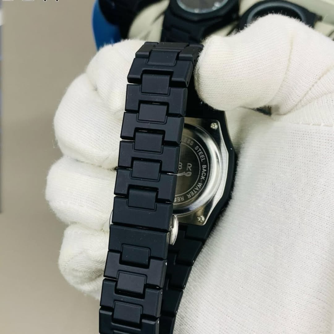 Premium Black Arabic Aura Watch With Date